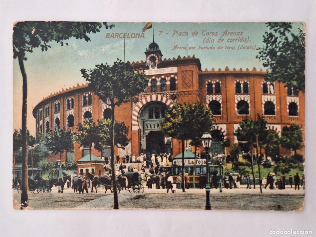 Postales: ANTIGUA POSTAL BARCELONA NUEVA PLAZA TOROS CONSTRUCCION ARABE 3 PISOS 20000 PERSONAS A&Ntilde;O 1900RV 2876