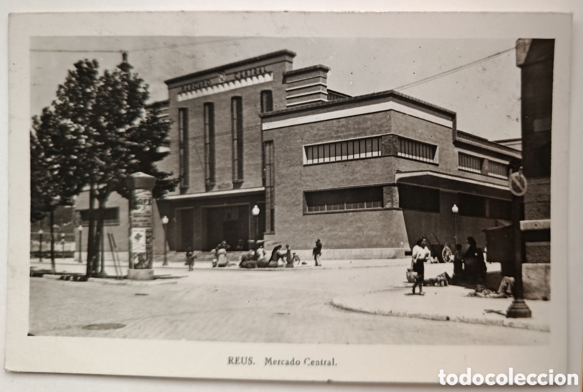 Postales: Antigua postal de Reus - mercado central - Tarragona