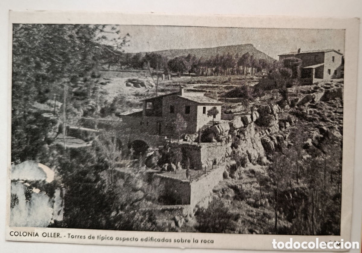 Postales: Postal d' AIGUAFREDA (Barcelona): Colonia Oller: Torres de t&iacute;pic aspecte sobre la roca (num.16)