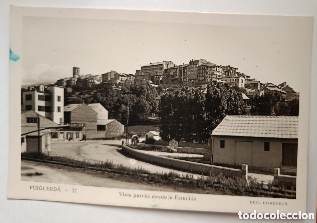 Postales: POSTAL FOTOGRAFICA DE PUIGCERDA - VISTA PARCIAL DESDE LA ESTACION - GIRONA