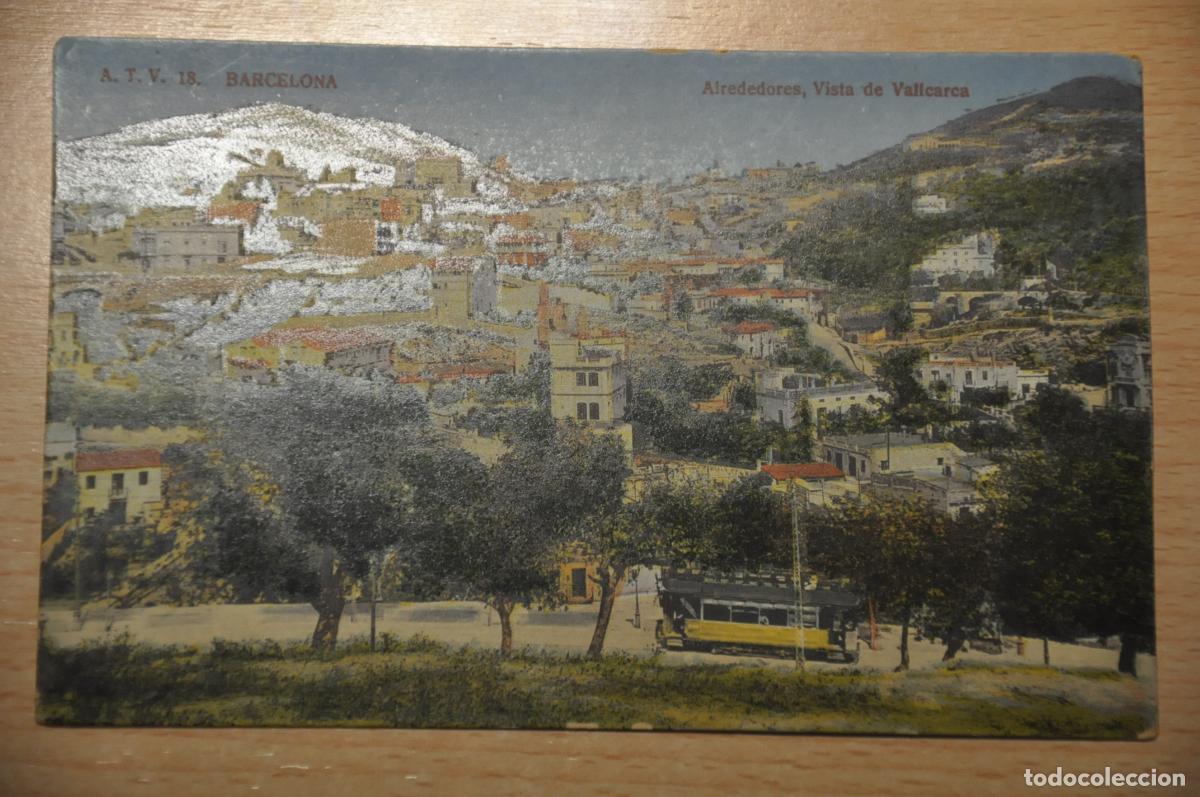 Postales: postal coloreada barcelona, alrededores, vista de vallcarca, atv 18