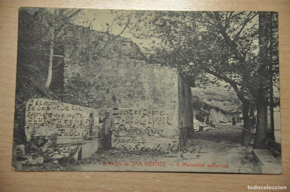 Postales: postal ba&ntilde;os de san vicente 8, manantial sulfuroso