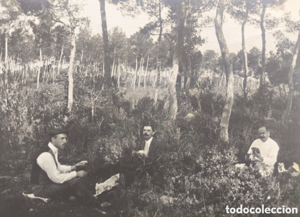 Postales: COLLBAT&Oacute; EXCURSI&Oacute; A LES COVES POSTAL FOTOGR&Aacute;FICA FOTOGRAF&Iacute;A BARCELONA 1909