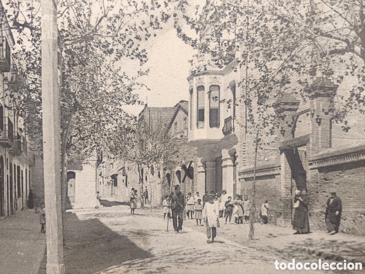 Postales: ESPARRAGUERA CARRER DE SANT IGNASI POSTAL ANIMADA FOTOTIPIA C. 1915