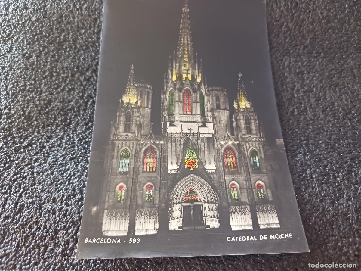 Postales: 583 Barcelona, catedral de noche, ed. Zerkowitz