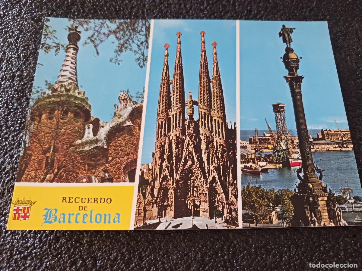 Postales: 3202 Barcelona, varios aspectos, ed. ro foto, escrita 1974