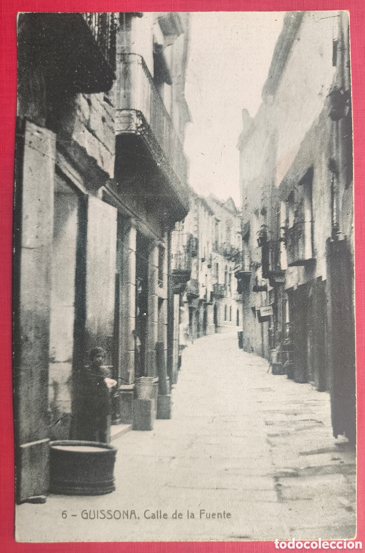 Postales: GUISSONA CARRER DE LA FONT POSTAL FOTOTIPIA FOT. VIDAL LLEIDA C. 1925