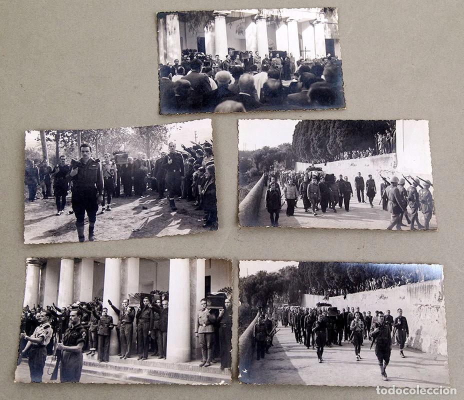 Postales: TRASLLAT DE COMBATENTS CAIGUTS - 5 POSTALES FOTOGR&Aacute;FICAS - FALANGE