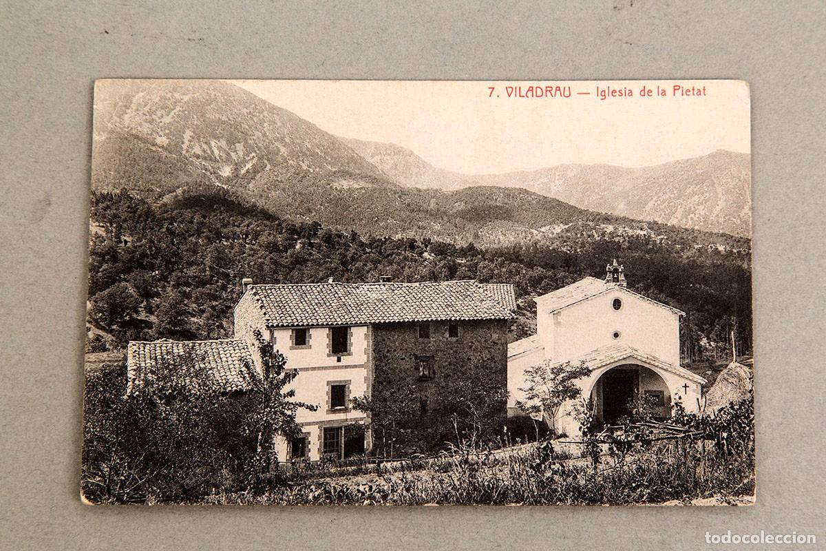 Postales: VILADRAU - IGLESIA DE LA PIETAT - C. 1915