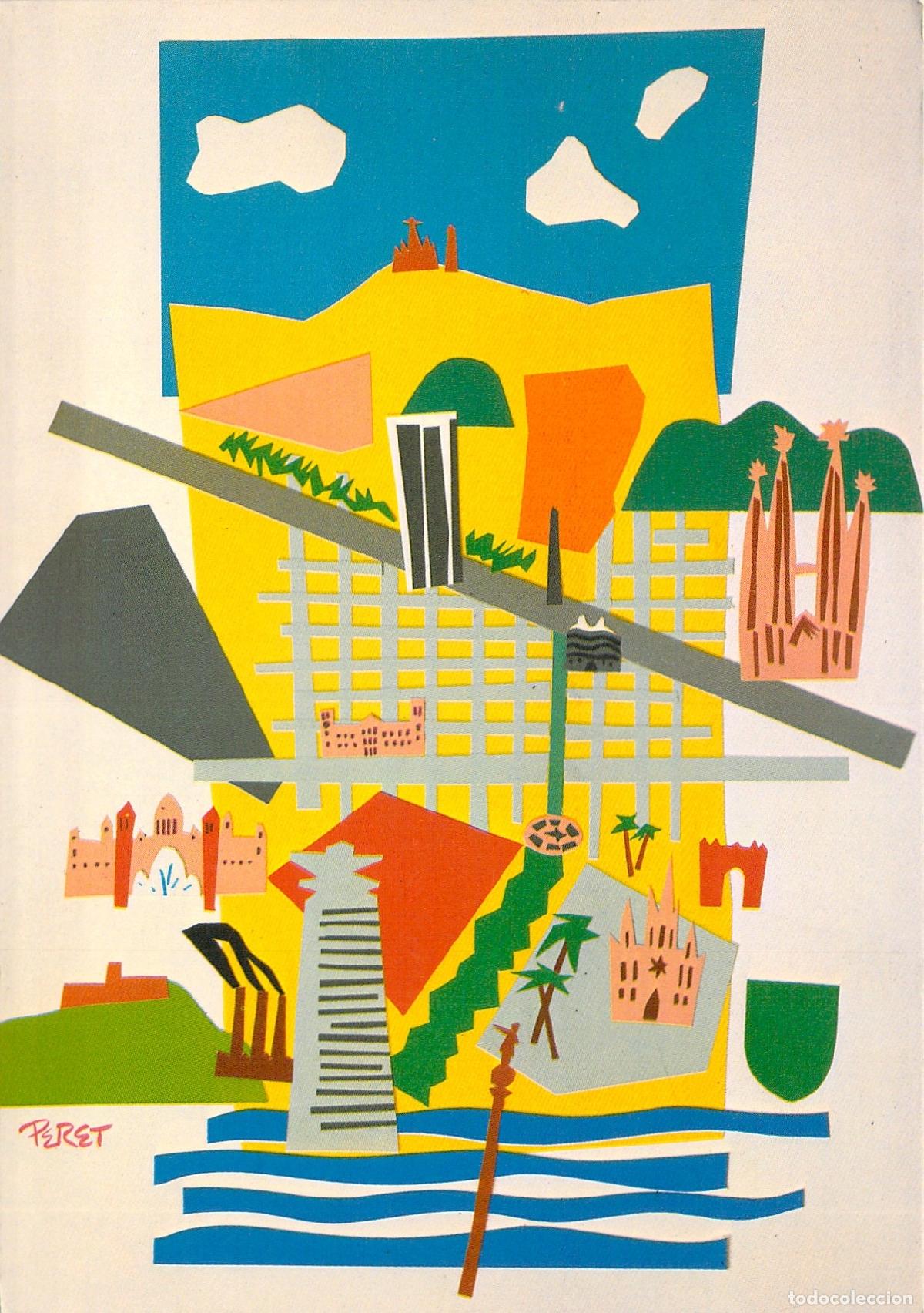 Postales: Postal de Barcelona con ilustraci&oacute;n de Peret