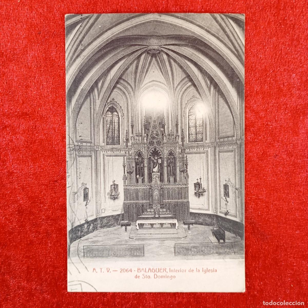 Postales: POSTAL - BALAGUER - INTERIOR DE LA IGLESIA DE SANTO DOMINGO - 2064 - A.T.V. - RAR&Iacute;SIMA / 801