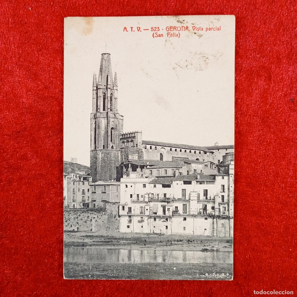 Postales: POSTAL - GERONA - VISTA PARCIAL (SAN F&Eacute;LIX) - A.T.V. - 523 - RAR&Iacute;SIMA / 871