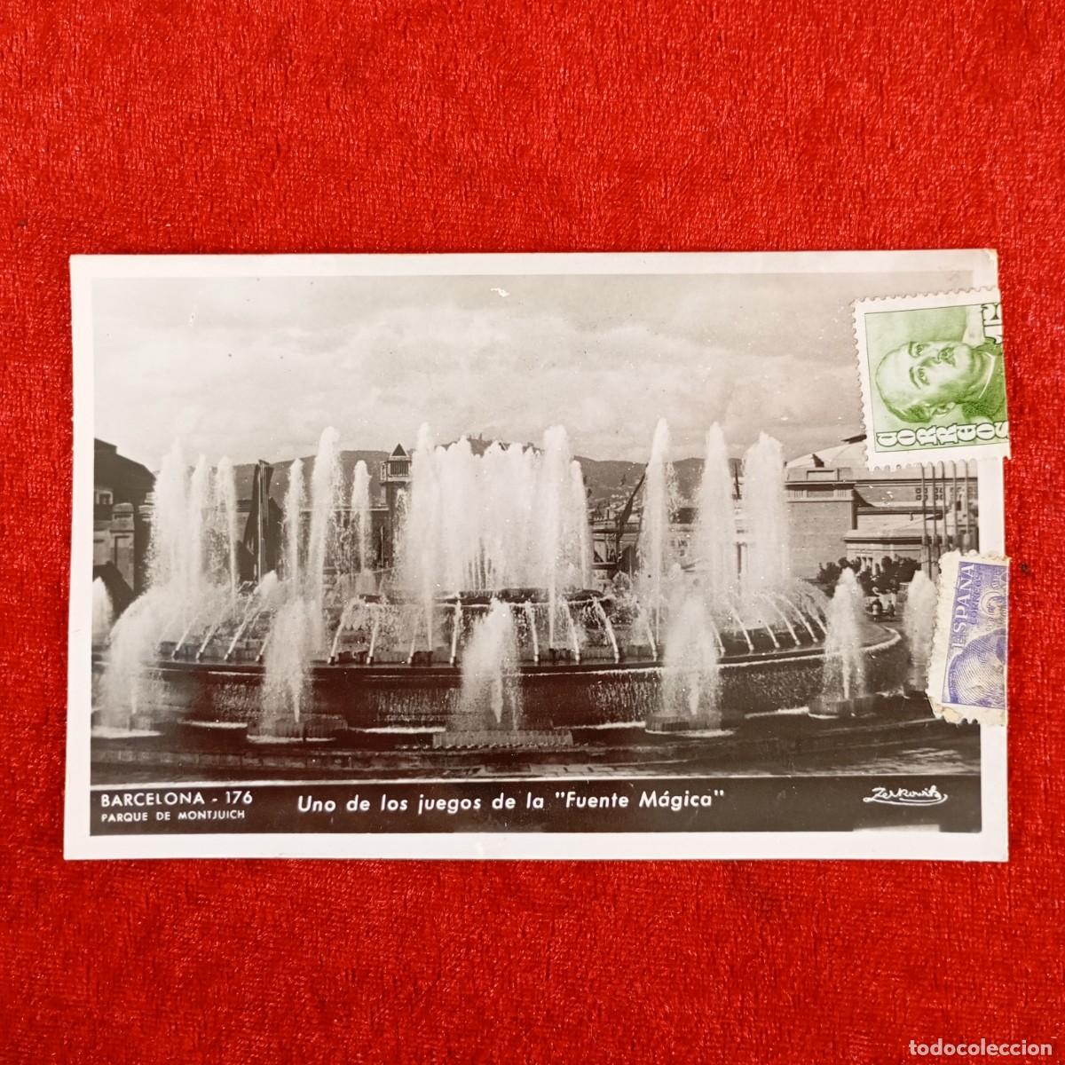 Postales: POSTAL - BARCELONA - UNO DE LOS JUEGOS DE LA FUENTE M&Aacute;GICA - 176 - ZERKOWITZ - RAR&Iacute;SIMA / 907