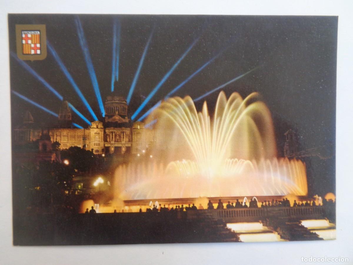 Postkarten: POSTAL DE BARCELONA : FUENTE Y PALACIO NACIONAL DE MONTJUICH