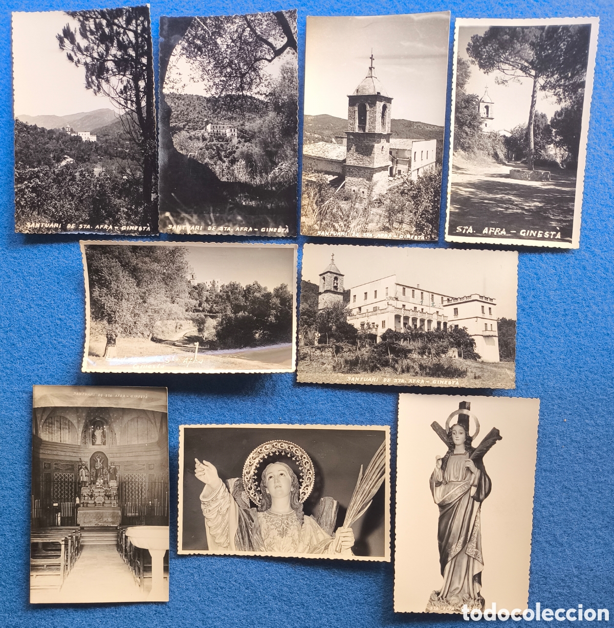 Postales: SANT GREGORI SANTUARI SANTA AFRA GINESTAR POSTAL FOTOGR&Aacute;FICA LOTE 9 GIRONA C. 1955