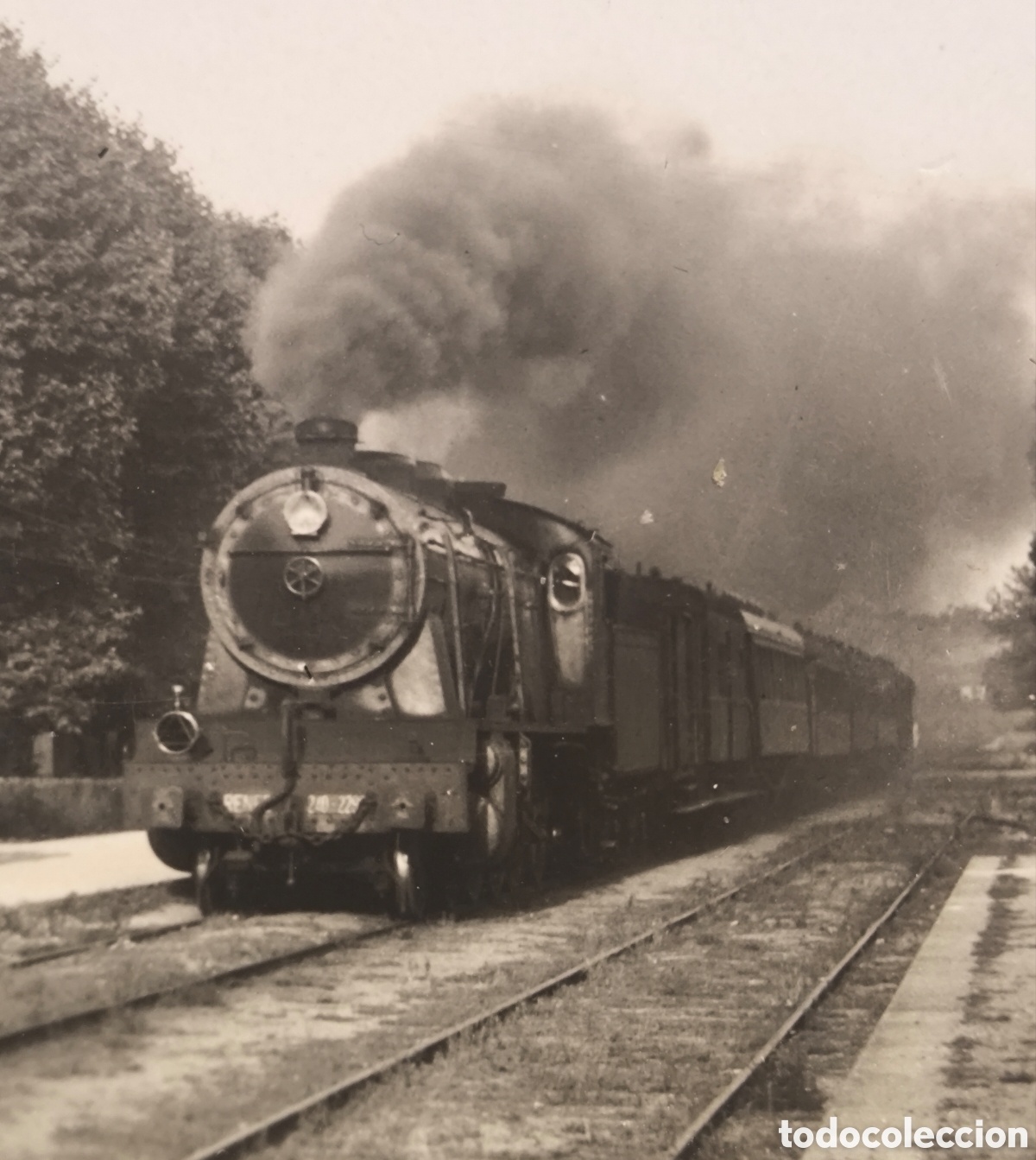 Postales: TORDERA TREN ESTACI&Oacute;N FERROCARRIL POSTAL FOTOGR&Aacute;FICA ANIMADA C. 1950