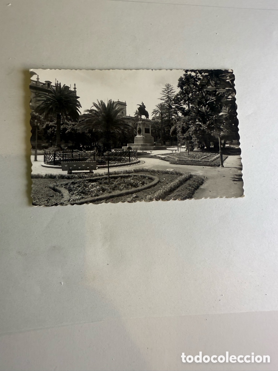 Postales: Tarjeta postal Valencia Plaza Alfonso el Magn&aacute;nimo Blanco y negro
