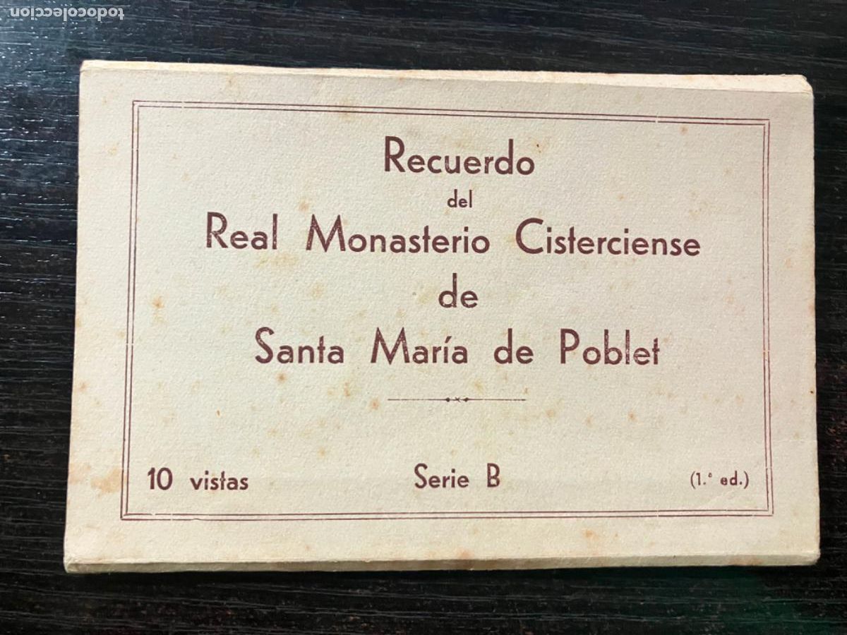 Postales: Real Monasterio Cisterciense Cister Santa Maria Poblet - Mart&iacute; - Librito bloc Album de 10 postales