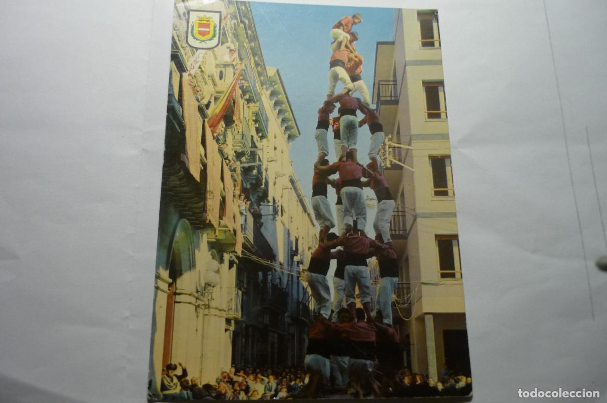 Postales: postal valls torres humanas xiquets de valls