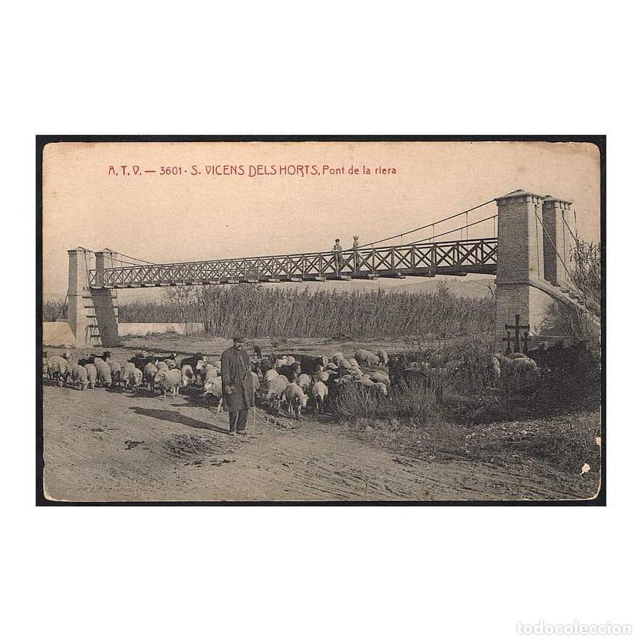 Postales: Espa&ntilde;a [TPO] Postal antigua de San Vicente de Horts. Puente de la Riera (N)