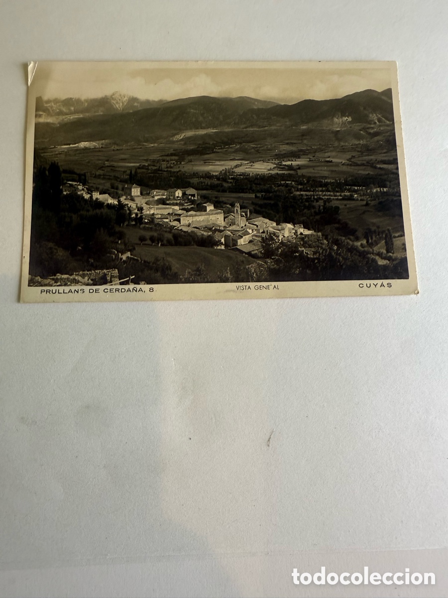Postales: Prullans de Cerda&ntilde;a (Lleida) Vista General c. 1950 Blanco y negro Original de la &eacute;poca