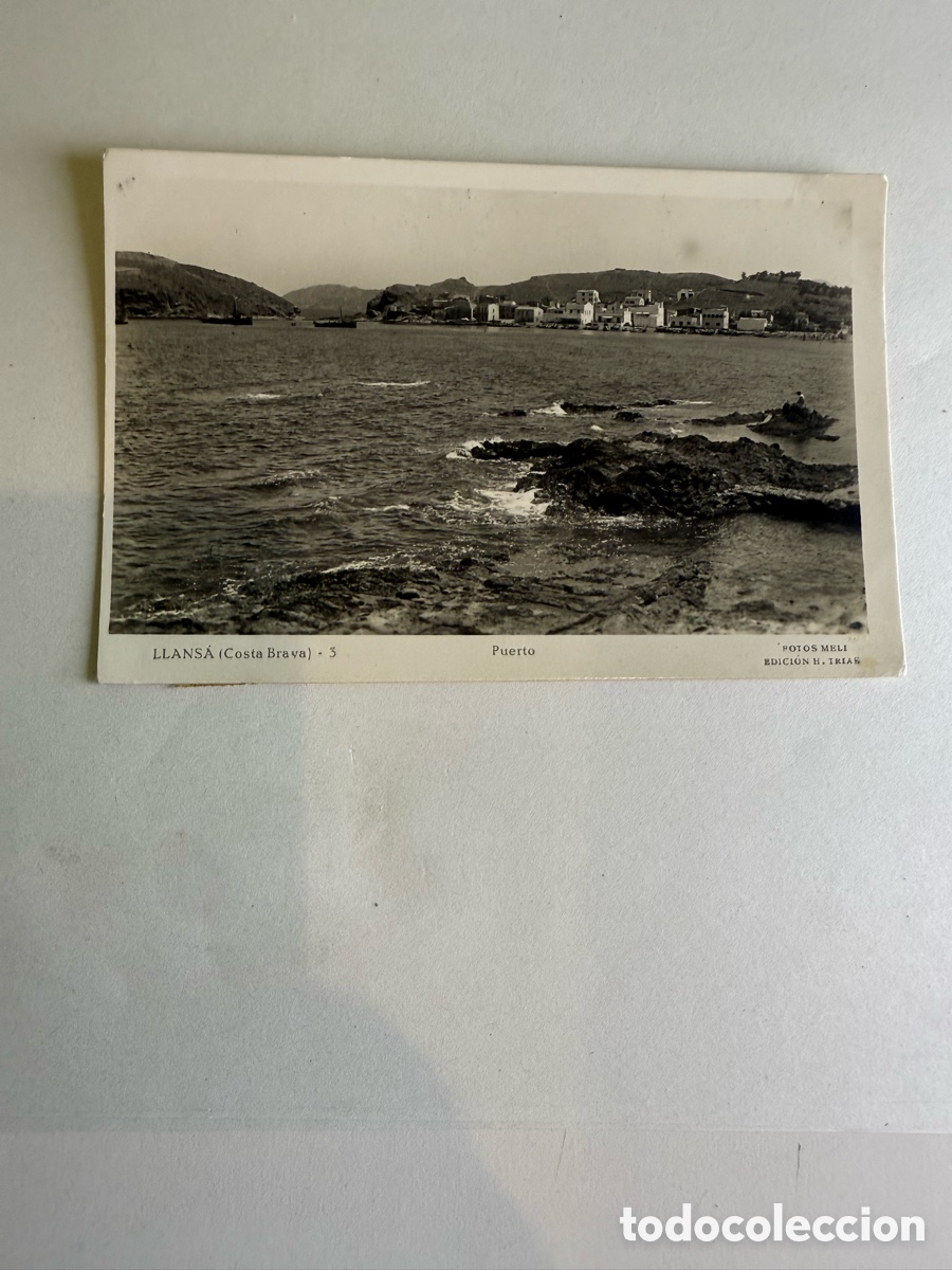 Postales: Tarjeta postal Llan&ccedil;&agrave; (Costa Brava) Puerto c. 1955 Blanco y negro Original de la &eacute;poca