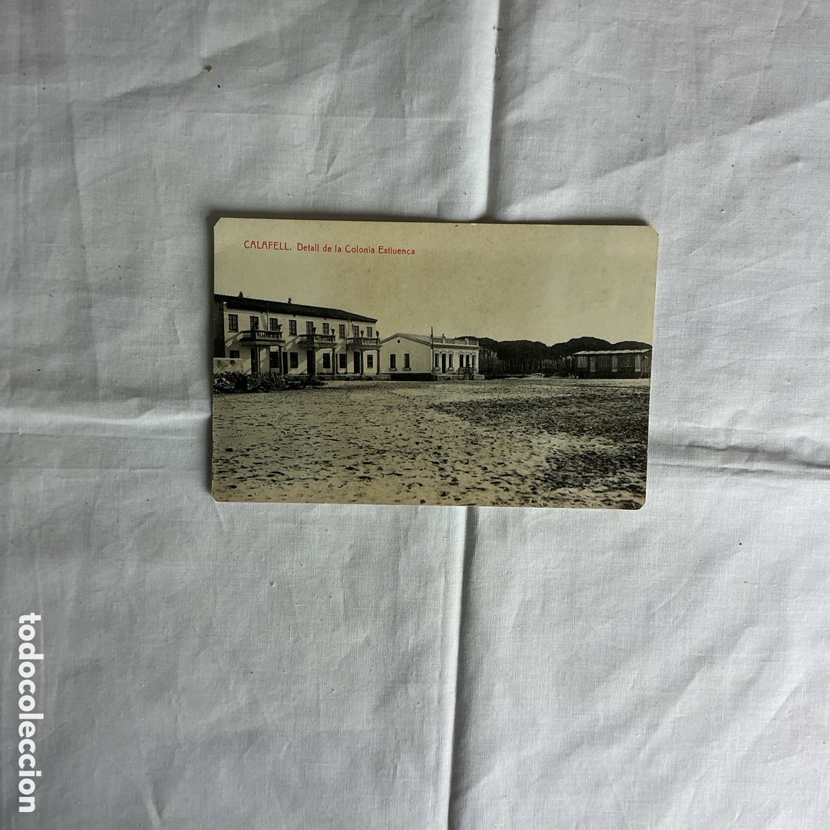 Postales: Postal Calafell &ndash; Detalle de la Colonia Estivenca &ndash; Blanco y negro &ndash; Original de la &eacute;poca