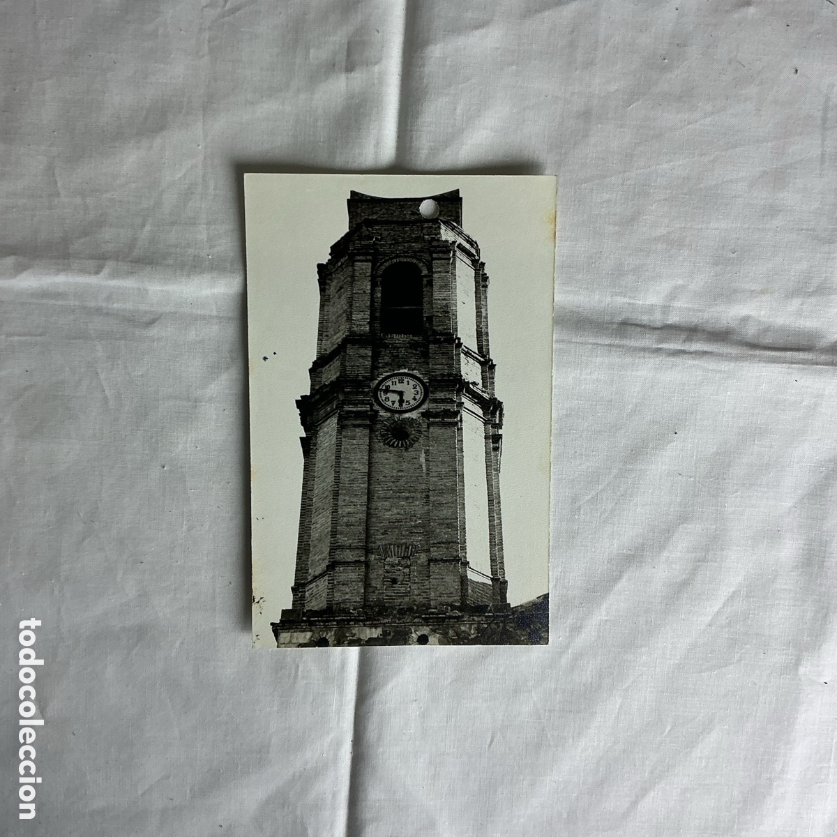 Postales: Postal Gratallops (Tarragona) &ndash; Torre del Reloj &ndash; Blanco y negro &ndash; Original de la &eacute;poca