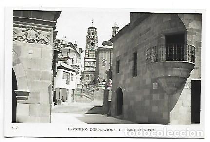 Postales: &rdquo; GRADAS DE SANTIAGO DE COMPOSTELA &rdquo;.- EXPOSICION INTERNACIONAL 1929, PUEBLO ESPA&Ntilde;OL - BARCELONA