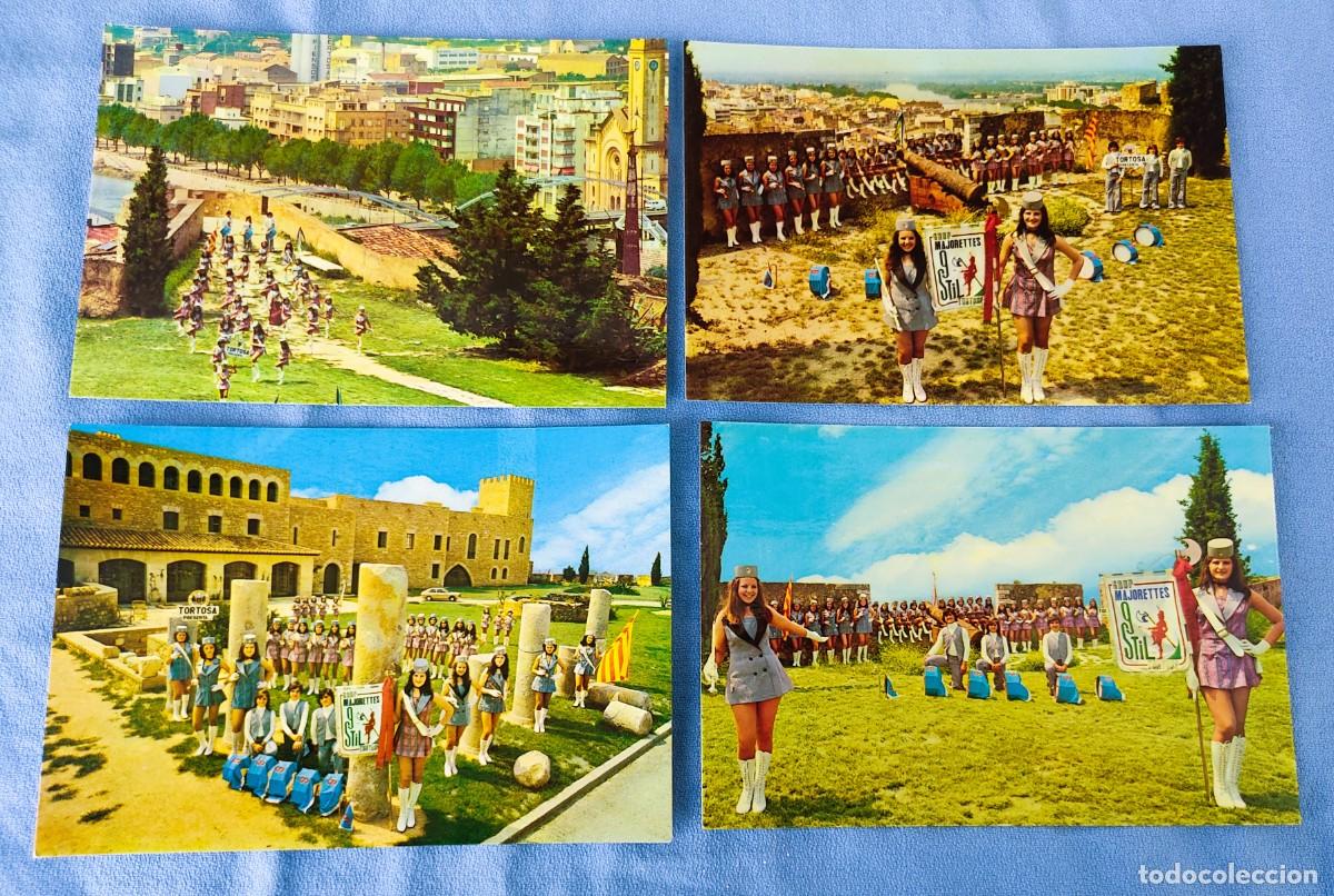 Postales: 4 POSTALES SIN FRANQUEAR DE TORTOSA GRUP DE MAJORETTES EN EXCELENTE ESTADO