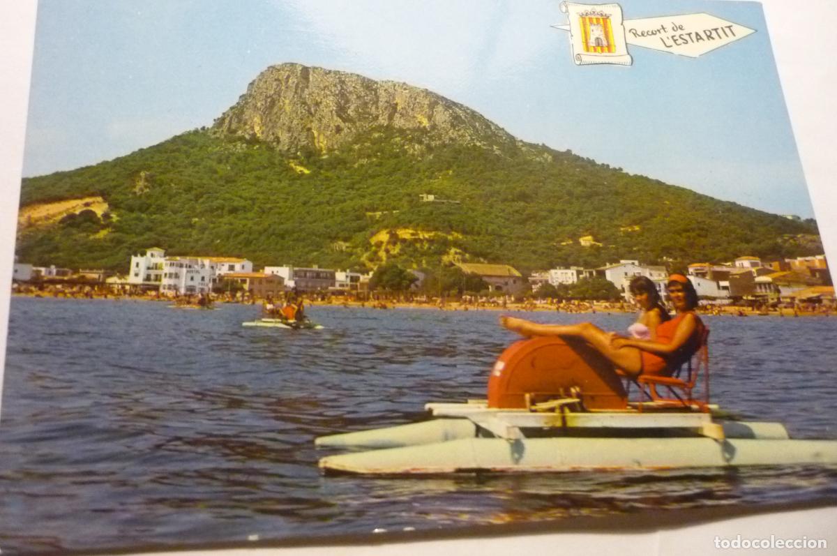 Postales: postal l&acute;estartit playa fondo roca maura