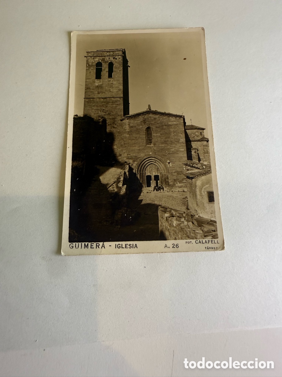 Postales: Postal Guimer&agrave; Iglesia Blanco y Negro Original 1944