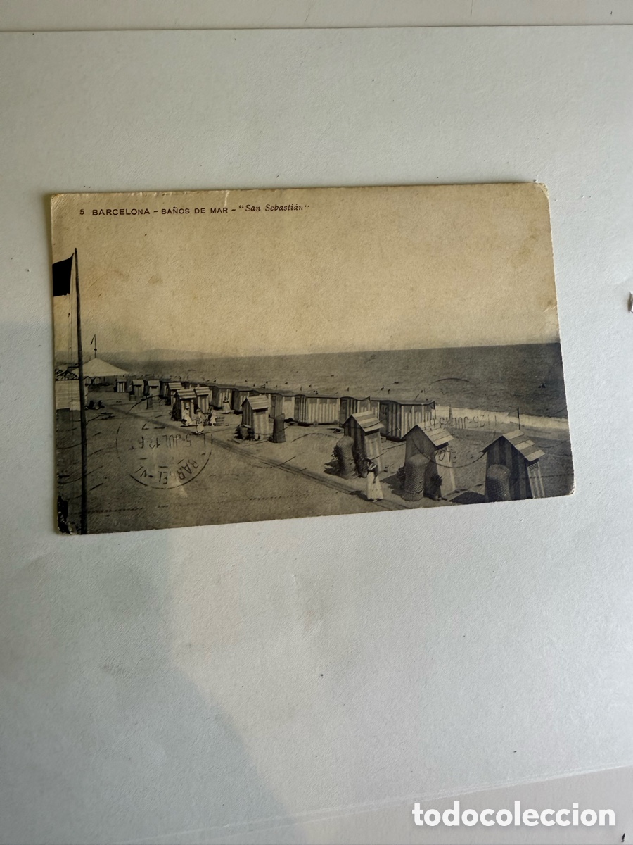 Postales: Postal Barcelona Ba&ntilde;os de Mar San Sebasti&aacute;n 1910 Blanco y negro Original de la &eacute;poca