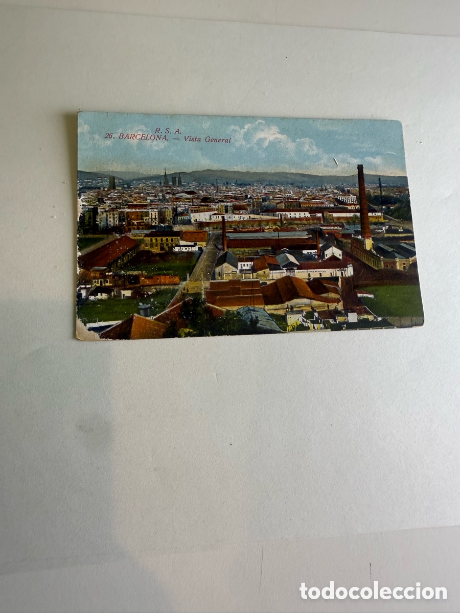 Postales: Postal Barcelona &ndash; Vista General &ndash; Color &ndash; Original de la &eacute;poca &ndash; c. 1910-1920