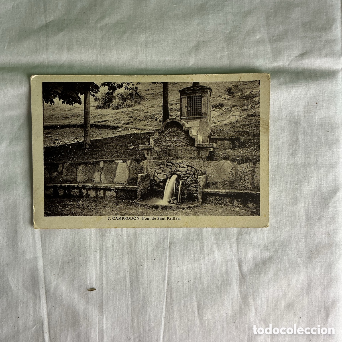 Postais: Postal Camprodon Font de Sant Patllari Blanco y negro Original de la &eacute;poca 1937 Guerra Civil