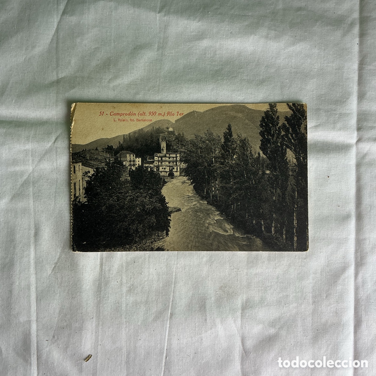 Postales: Postal Camprodon R&iacute;o Ter Blanco y negro Original de la &eacute;poca 1919