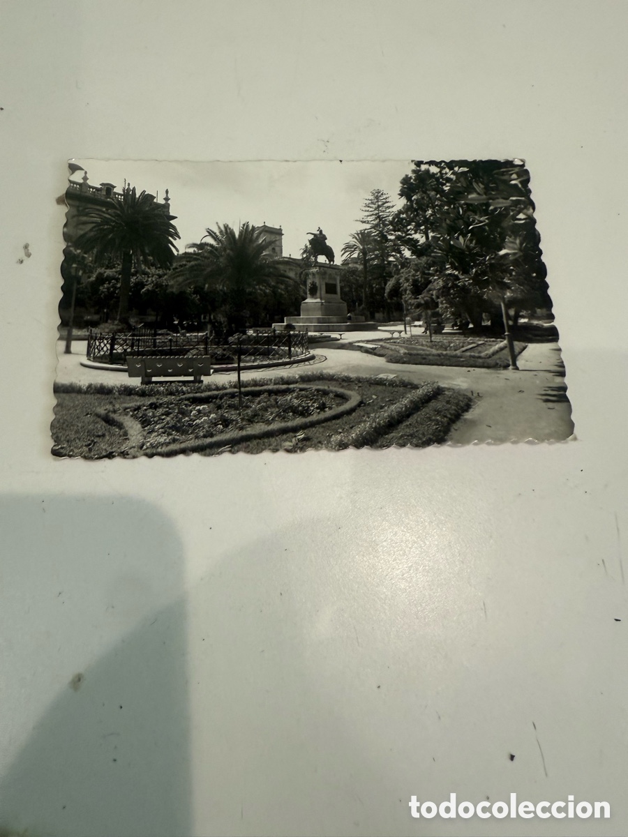 Postales: Postal Valencia Plaza Alfonso el Magn&aacute;nimo Blanco y negro Original de la &eacute;poca