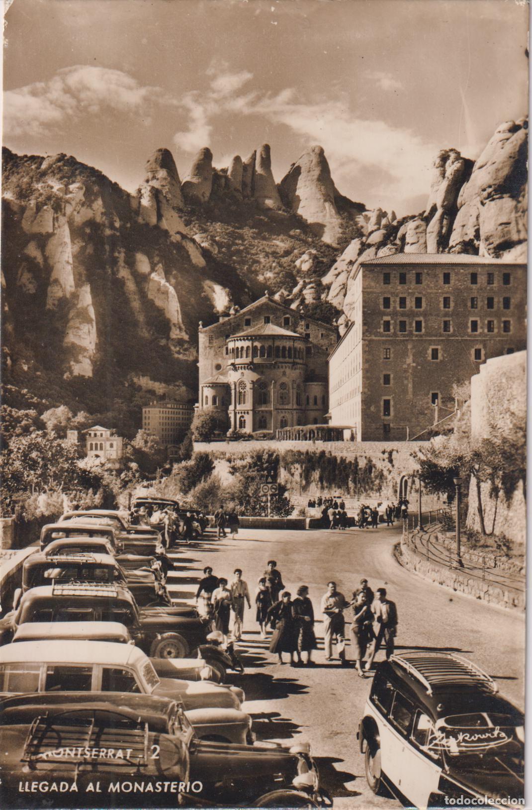 Postales: MONTSERRAT, LLEGADA AL MONASTERIO - A.ZERKOWITZ 2 - ESCRITA 1958