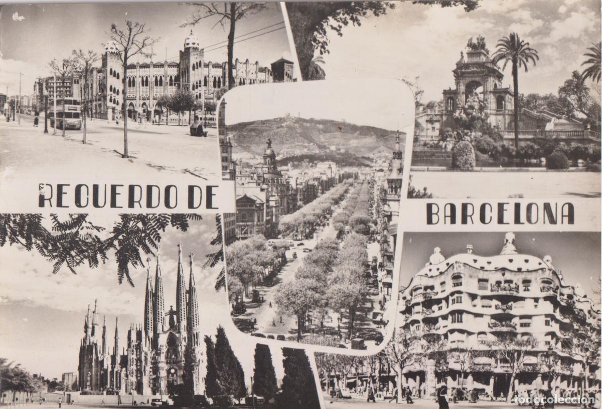 Postales: RECUERDO DE BARCELONA, PLAZA TOROS, CIUDADELA, SAGRADA FAMILIA, LA SAGRERA - SONERANAS 14 - ESCRITA