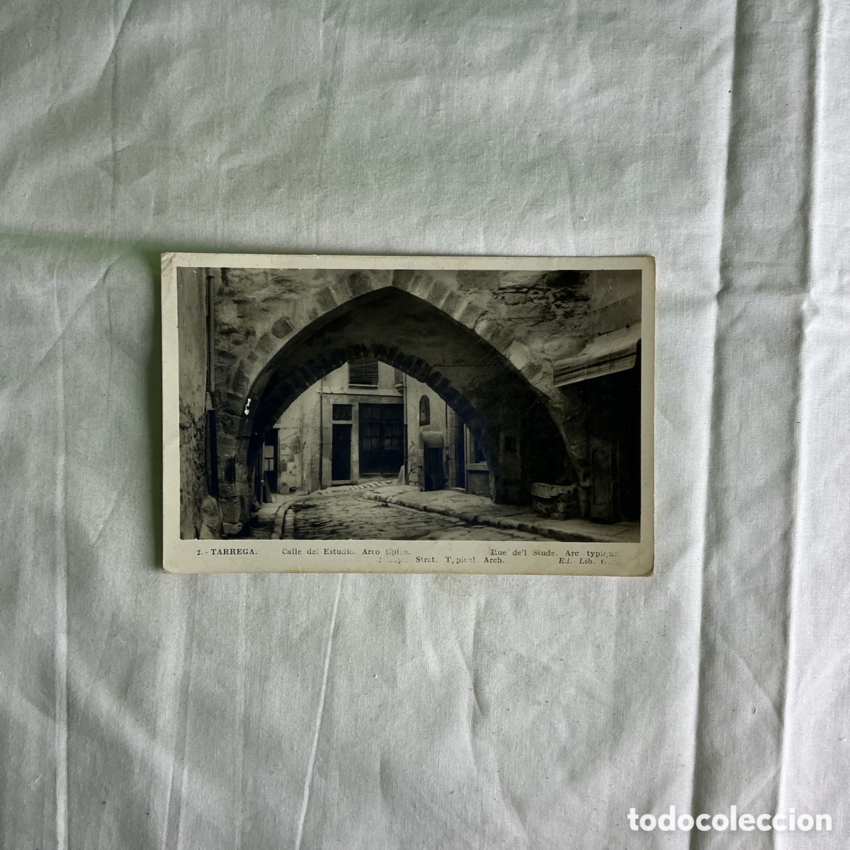 Postales: Postal T&agrave;rrega Calle de Estudi Blanco y negro Original de la &eacute;poca 1954