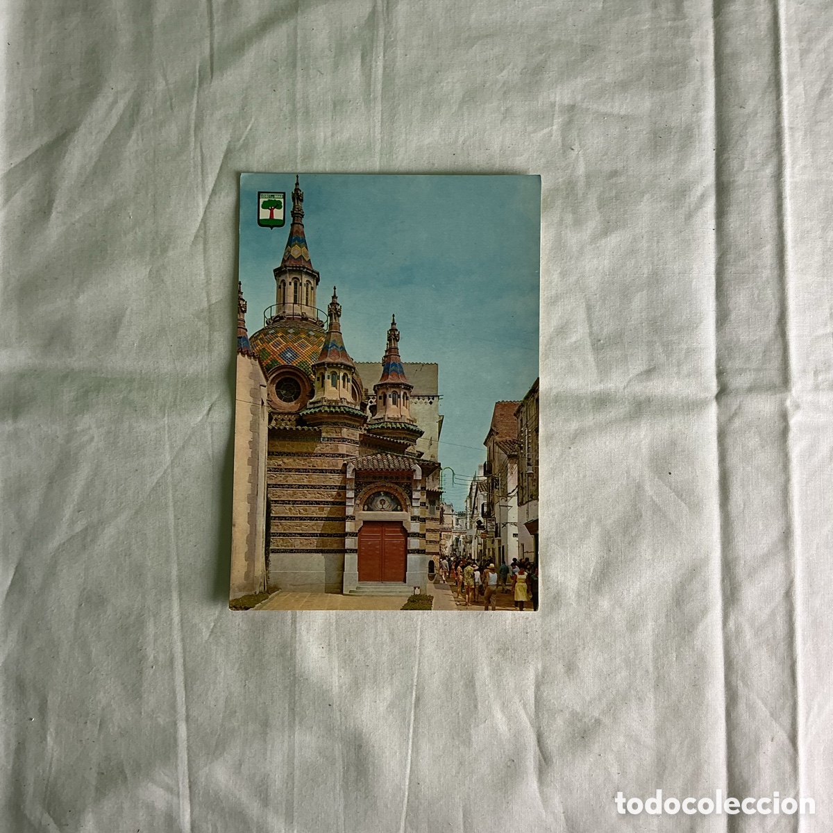 Postales: Postal Lloret de Mar Iglesia Color Original de la &eacute;poca