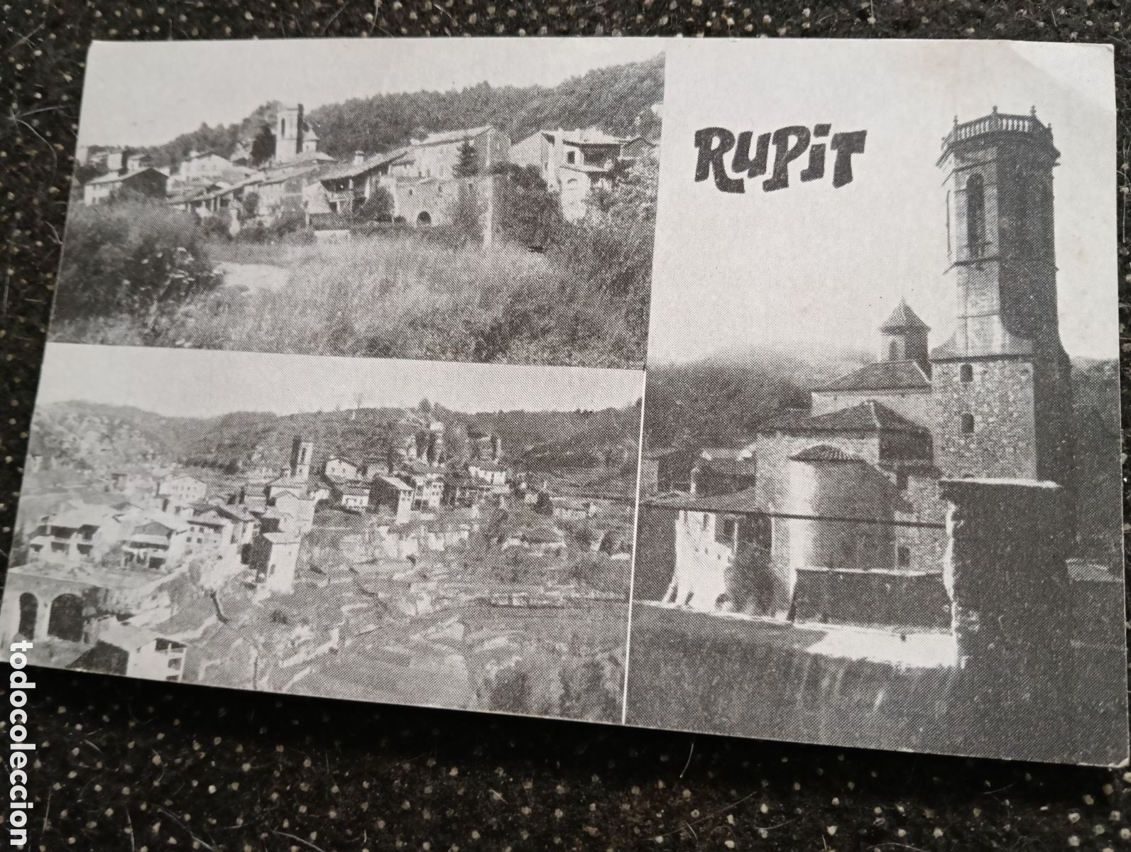 Postales: Postal escrita de Rupit con explicaci&oacute;n del pueblo