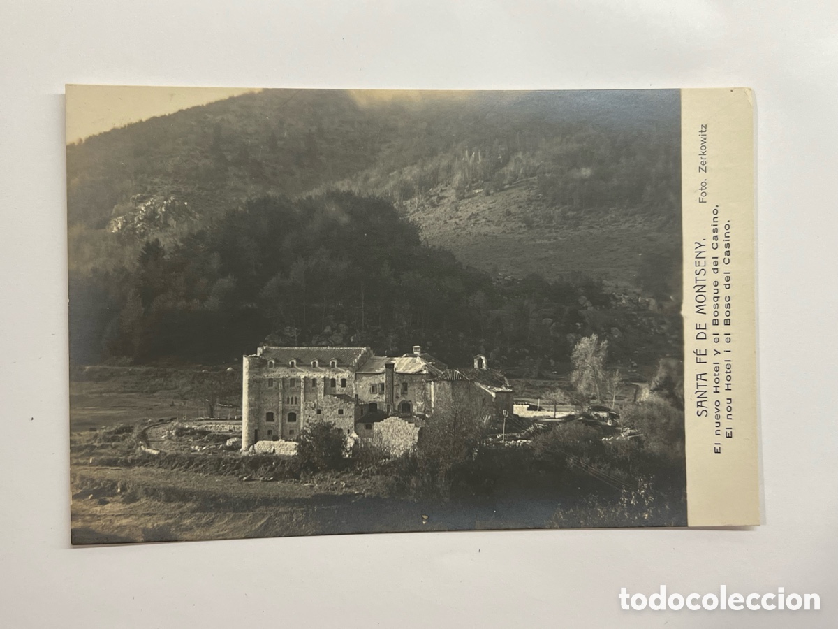 Postales: SANTA FE DE MONTSENY (Barcelona) Postal Zerkowitz.. El nuevo Hotel y el Bosque del Casino