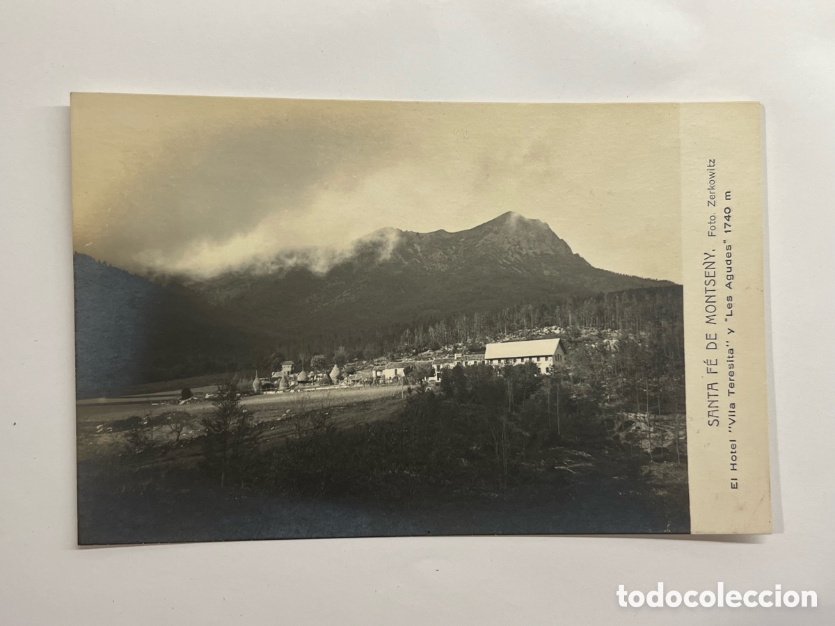 Postales: SANTA FE DE MONTSENY (Barcelona) Postal Zerkowitz.. El Hotel Villa Teresita y Les Agudes.