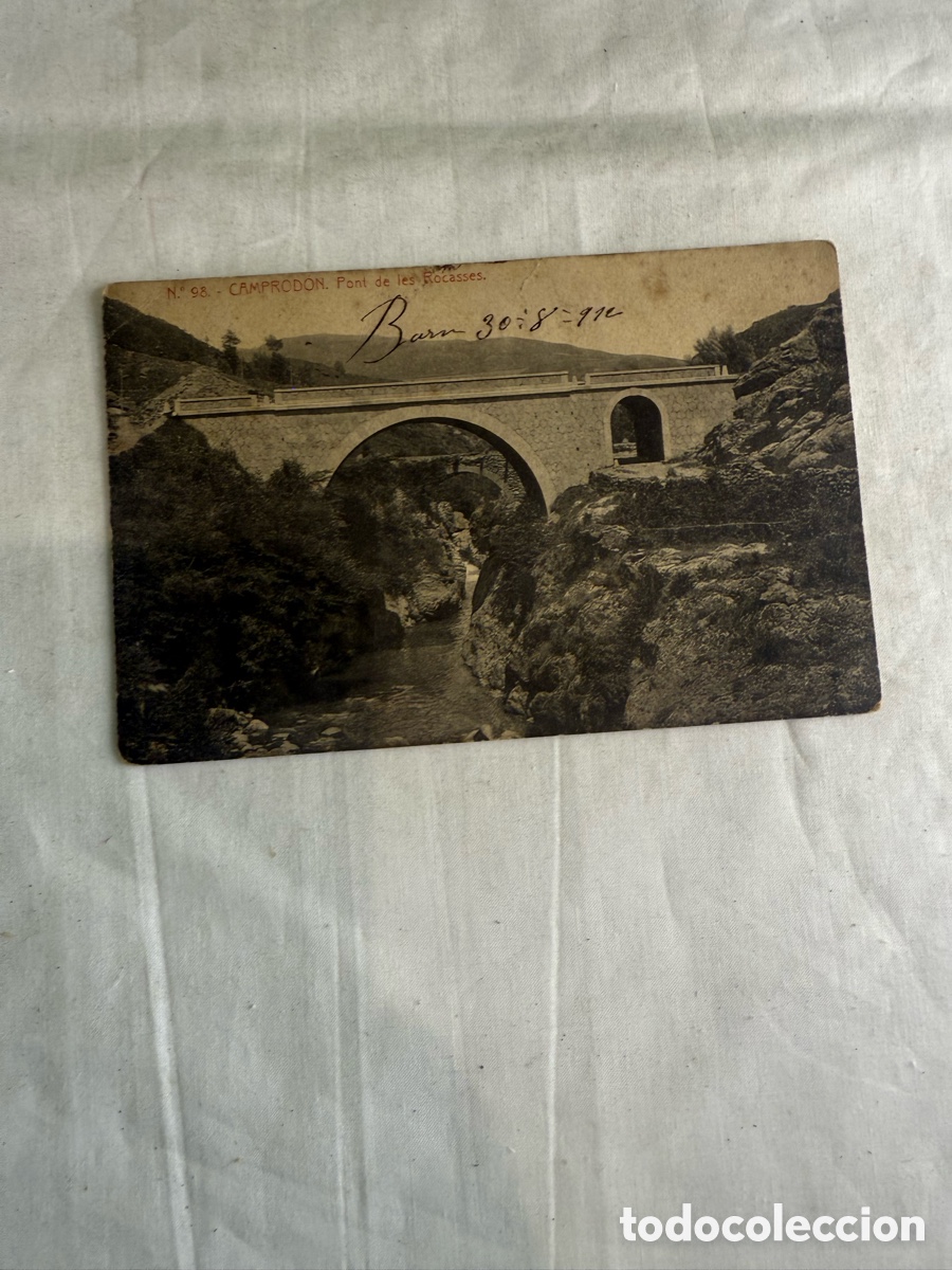 Postales: Postal Camprodon 1912 Blanco y negro Original de la &eacute;poca &ndash; Pont de les Rocasses