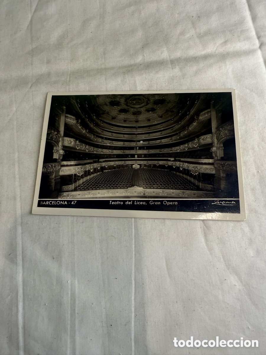 Postales: Postal Barcelona Teatro del Liceo Blanco y negro Original de la &eacute;poca 1963