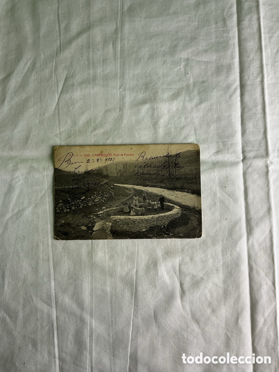 Postales: Postal Camprod&oacute;n Font de Forcar&agrave; 1912 &ndash; Blanco y negro &ndash; Original de la &eacute;poca