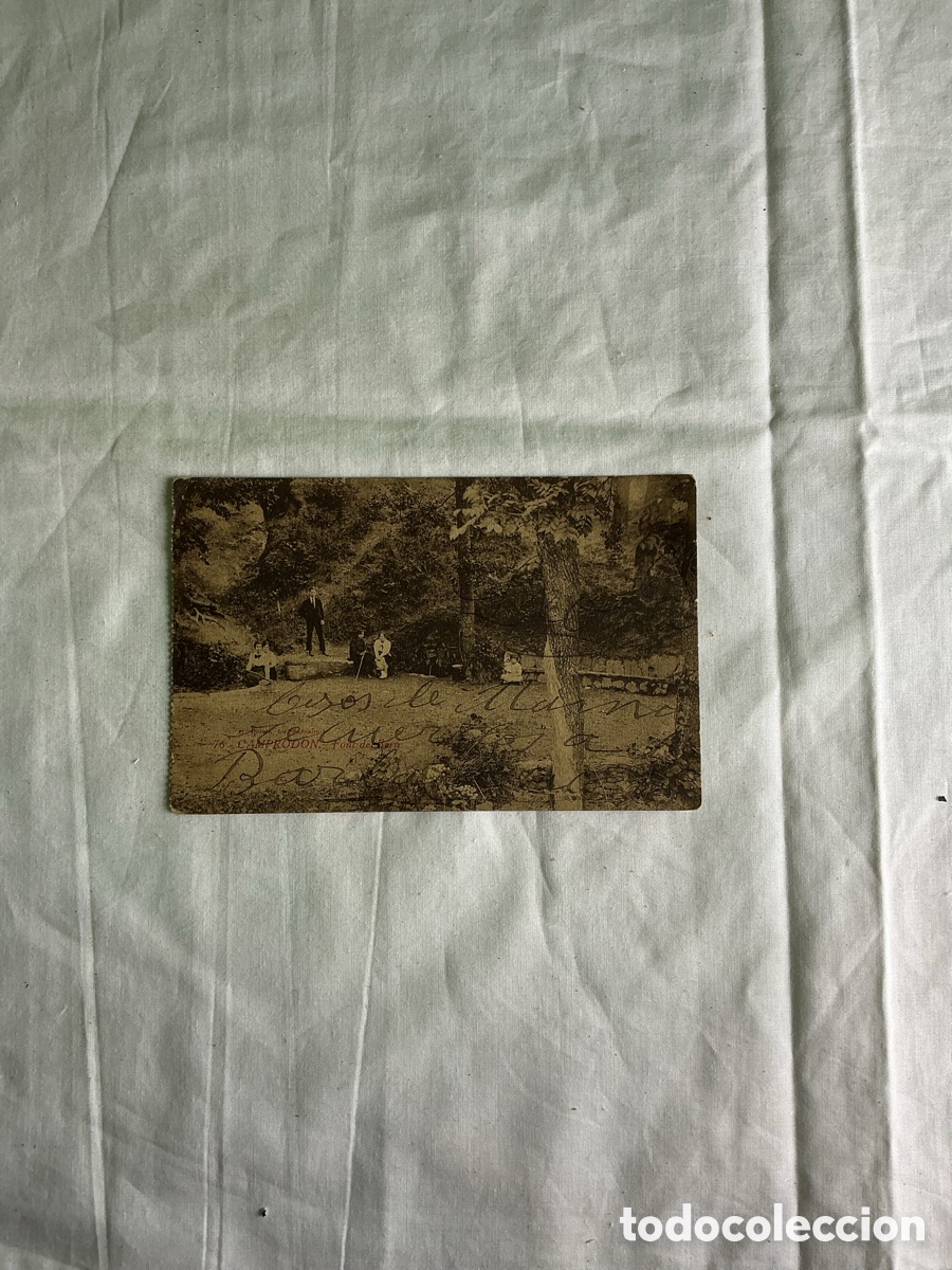 Postales: Postal Camprod&oacute;n Font de Sant Patllari 1913 &ndash; Blanco y negro &ndash; Original de la &eacute;poca