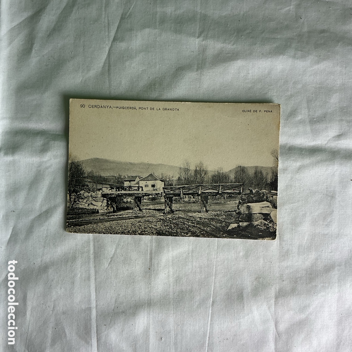 Postales: Postal Puigcerd&agrave; Pont de la Granota Blanco y negro Original de la &eacute;poca