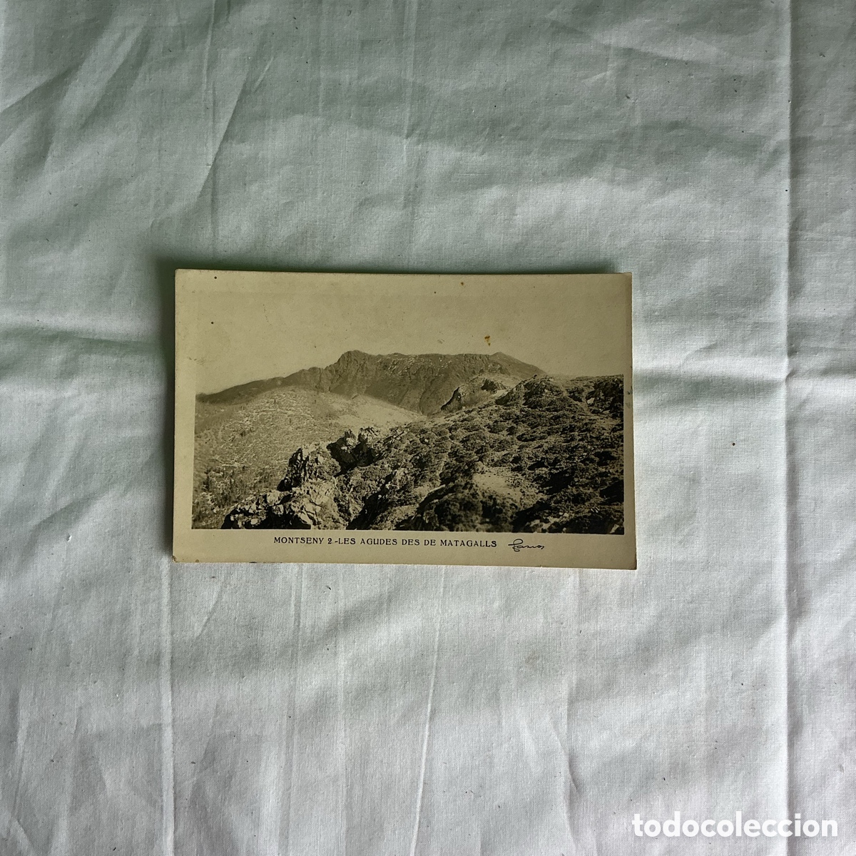 Postales: Postal Montseny Les Agudes de Matagalls Blanco y negro Original de la &eacute;poca 1942